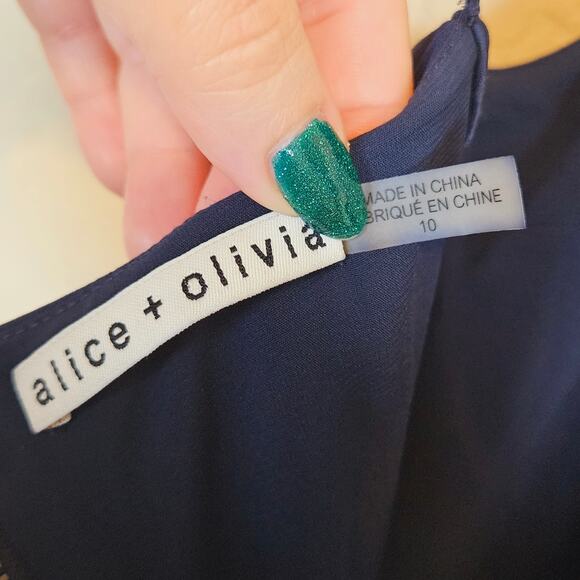 Alice + Olivia Sapphire Kipp Layered Ruffle Short Dress Size 10 - Picture 7 of 10